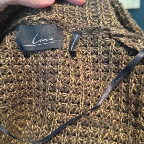 LINE Knitwear Waffleknit Cotton Knee Length Cardigan M - Picture 5 of 9